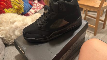 Air Jordan 5 Black on Black Sneakers