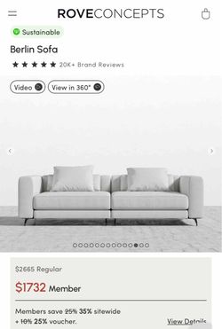 A pair of Rove Concepts Berlin Sofa