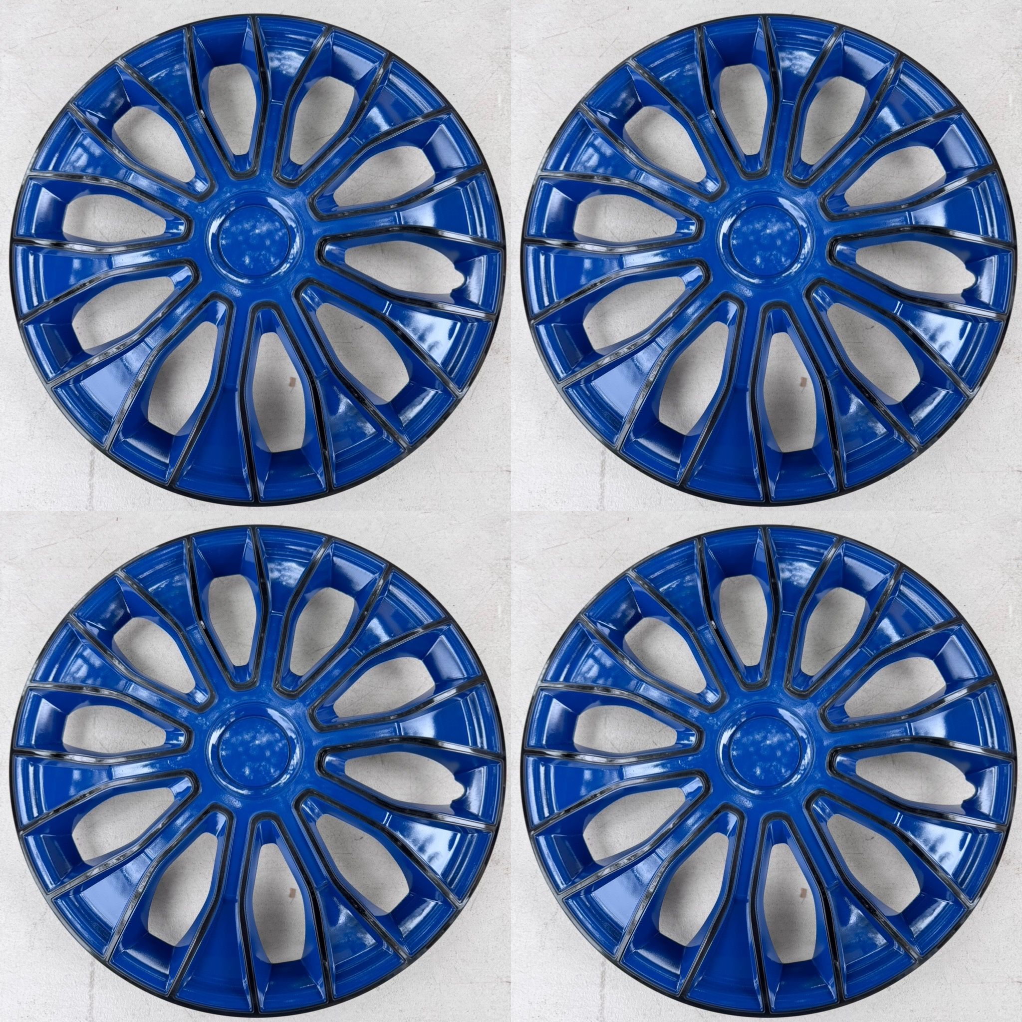 Black and blue hubcaps 15” wheel rim covers 4pcs universal fit polveras tapas de rin Fits Toyota honda hiunday Kia Volkswagen Chevy ford Nissan scion