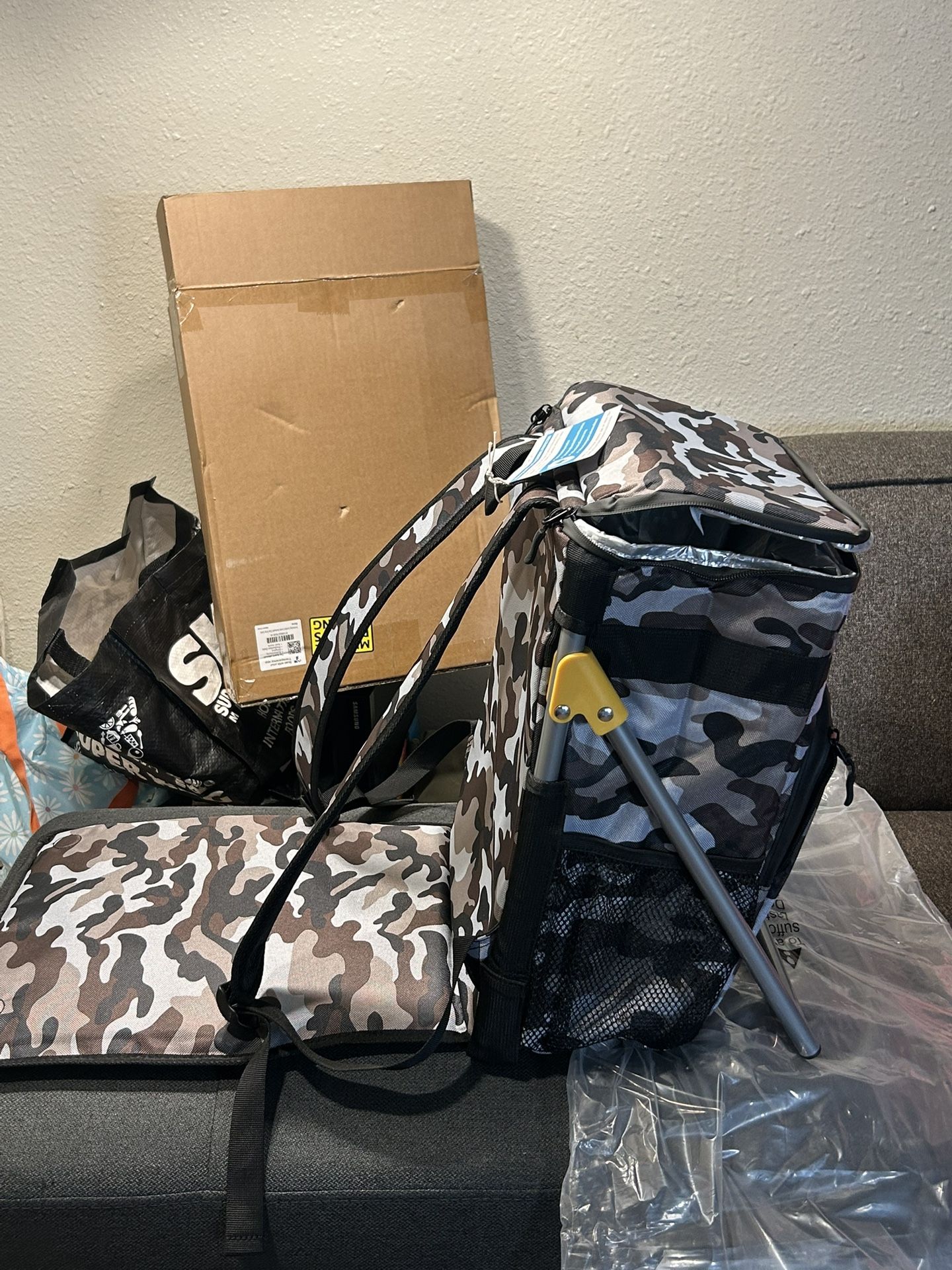 Brand New Insulated Bag Pack Cooler With Foldable Seat