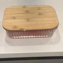 Pink Glass Container 