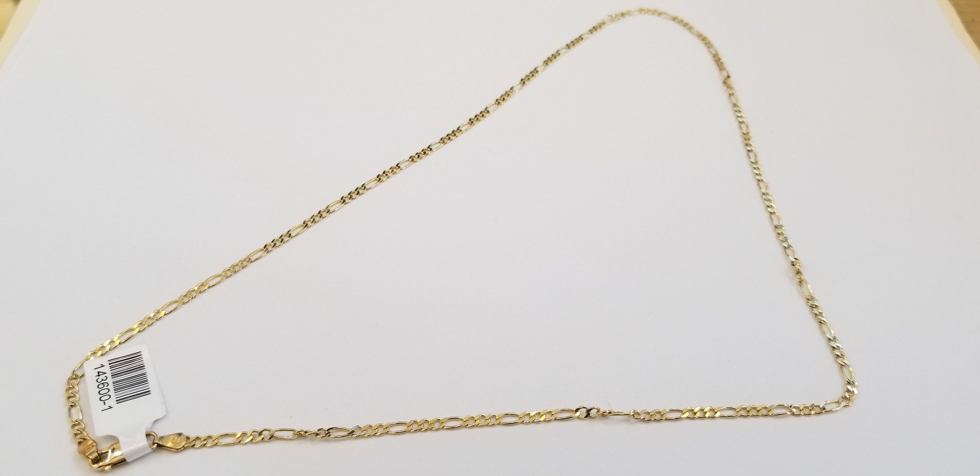 14k yellow gold figaro chain 20 inches