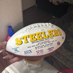 Steelers Signed Football by Joe Haden 