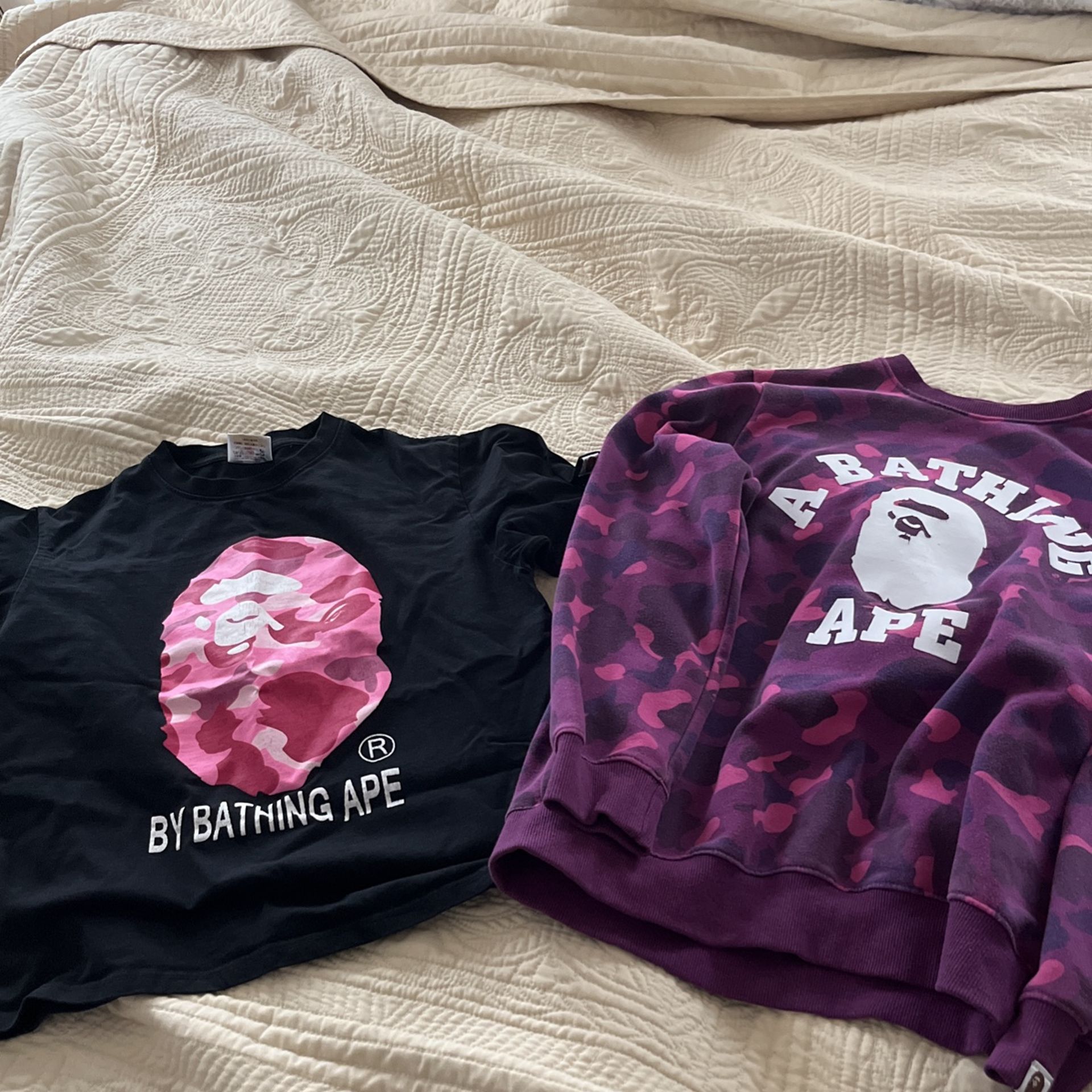 Bape sweater and shirt