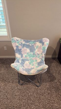 Tie-Dye Butterfly Chair with Metal Frame