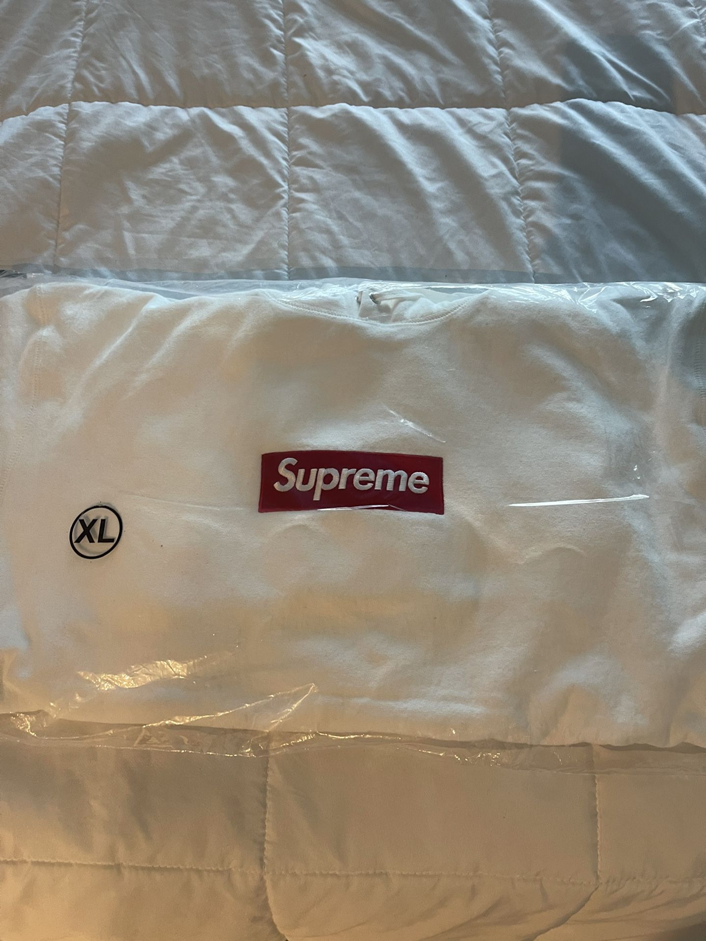 Supreme Box Logo Sweater White With Red