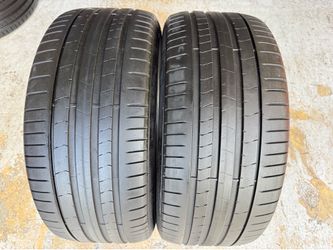 Two Tires 255/35/21 Pirelli P Zero PZ4 PNCS With 75-80% Left•BEST VALUE GUARANTEED Tesla Model Y