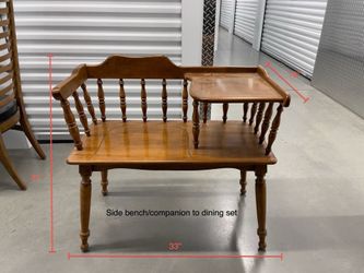 ‼️VINTAGE / Antique HARDWOOD Ethan Allen BENCH In PRISTINE CONDITION + OTHER ANTIQUE CABINETS & TRUNKS ‼️PLEASE, CHECK MY OTHER LISTINGS AND FOLLOW