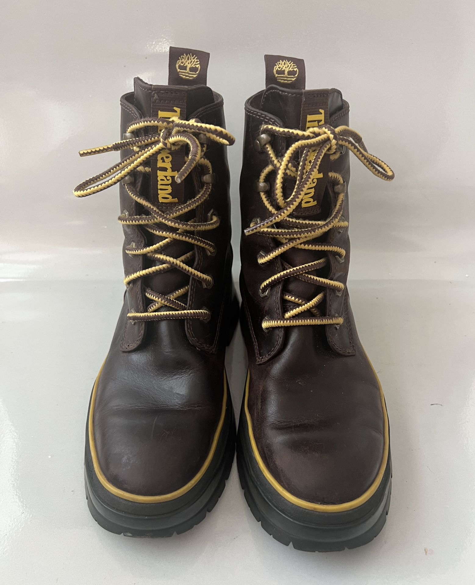 TIMBERLAND A2D6W-A5219 Women Shoes Size 8.5 Dark Brown High-Top Leather Laced
