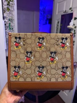 Disney X Coach Dempsey Carryall In Signature Jacquard With Mickey Mouse Print