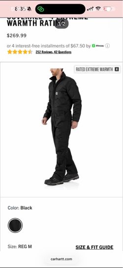 Carhartt Extreme Warmth Coveralls Black