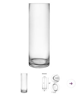 15 BRAND NEW 4×12 Glass Cylinder Vases – Wedding / Event Centerpieces – $100
