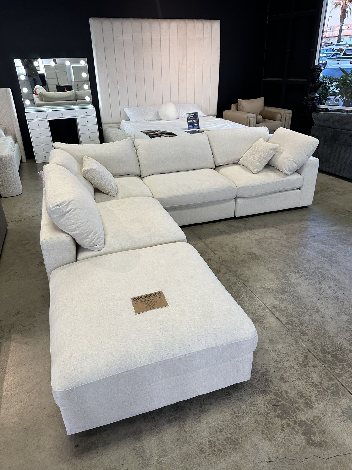 Sectional Cloud Modular Sofa Couch Chaise for Living Room