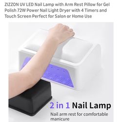 ZIZZON UV, LED nail lamp W armrest