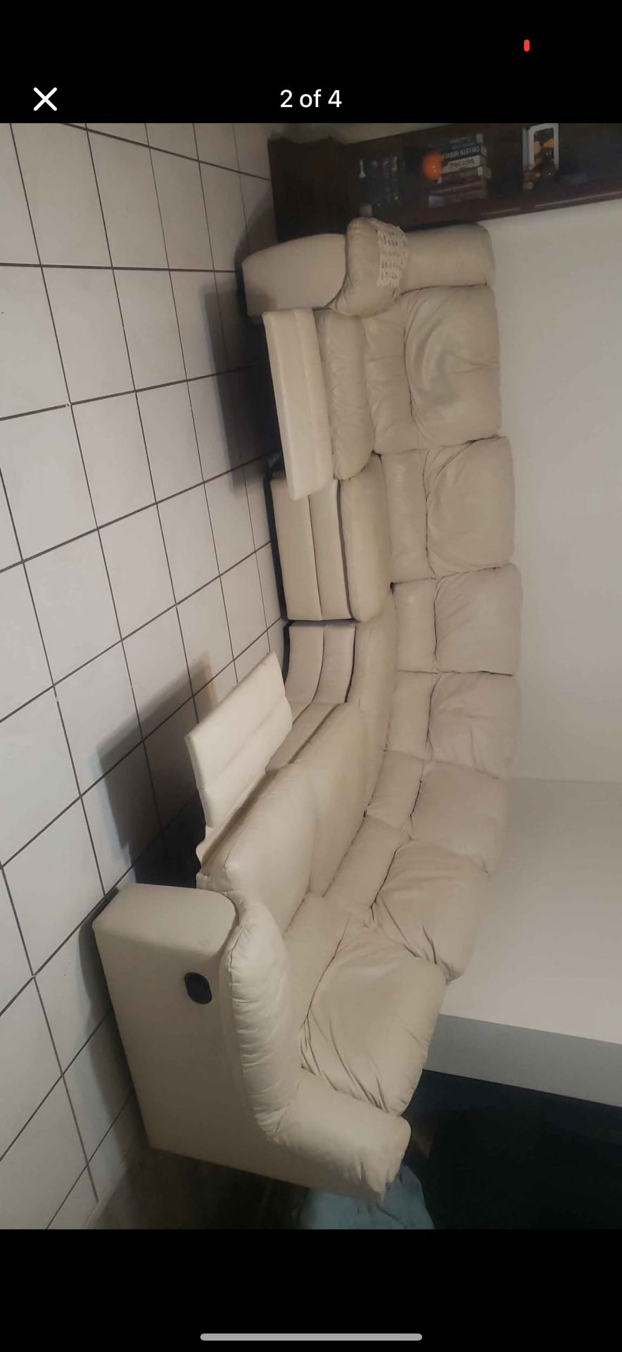 Big m Leather Sectional Couch. Really Good Condition