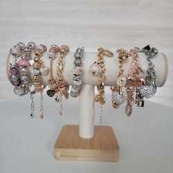 Elegant Pandora Style Beaded Bracelet