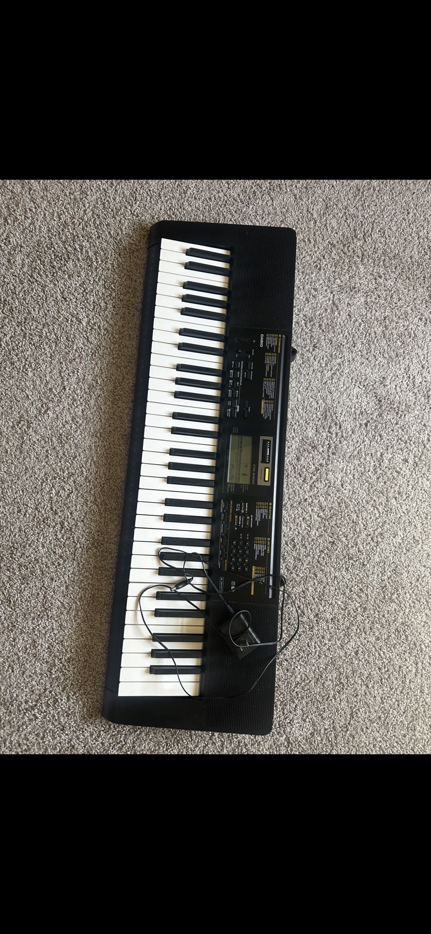 Casio CTK-540 61-Key Keyboard with Power Adapter – Great Condition