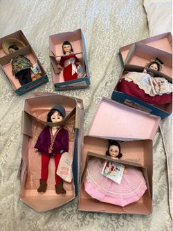 5  MADAME ALEXANDER DOLLS IN THEIR BOXES WITH ORIGINAL TAGS