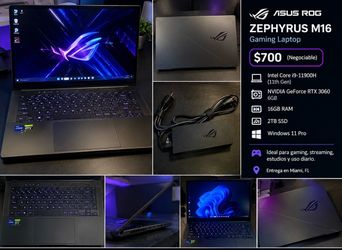 ASUS ROG ZEPHYRUS M16 GAMING LAPTOP — $700 OBO