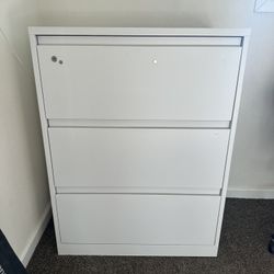 Large White Filing Cabinet 