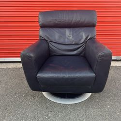 Blue Leather Chair