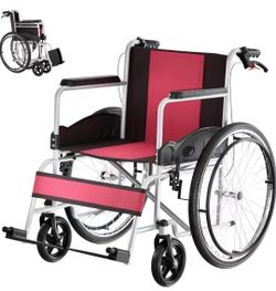 Brand New In Box  Lightweight Foldable Wheelchair for Adults -No Assembly Required Travel Wheelchairs, Outdoor All Terrain Wheelchair, Portable Transp