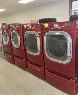 Washer and dryer electric Stackable  stainless Steel $900 each Set White $(contact info removed) Hartford Turnpike Vernon CT