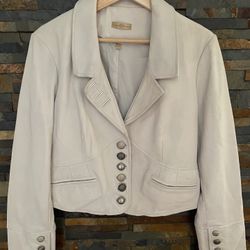 Leather Jacket Size L Fit M Also