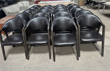 Commercial Grade Guest Lobby Waiting Room Leather Office Chairs 