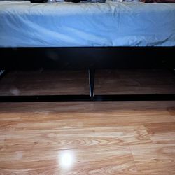 Bed frame with cabinets