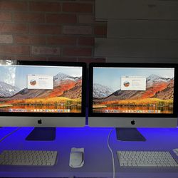 2x iMac 21” Desktop “Upgraded Hardware and Software” Computers w/ Modern Wireless Keyboard and Mouse