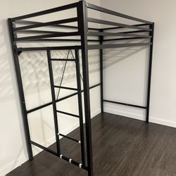 ikalido Metal Loft Bed Twin Size