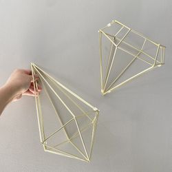 Gold Diamond Prism Wall Decor
