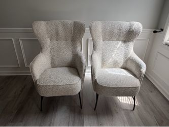 Modern Bouclé Accent Chairs (Set of 2)