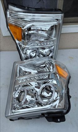Ford F250 F350 F450 F550 LED Projector Headlights Luces Focos Micas Faros Faroles Headlamps 11-16