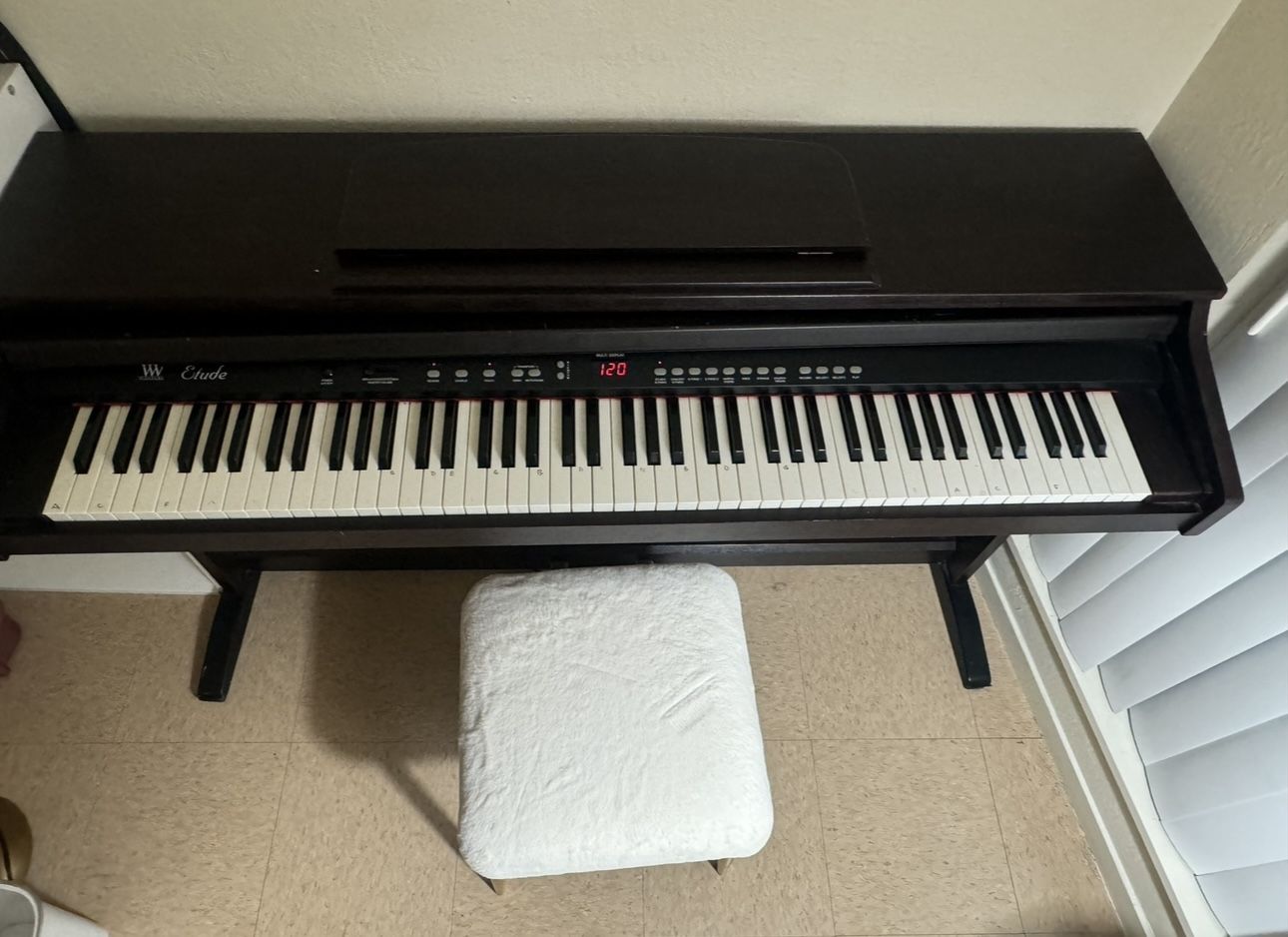 Wood Piano & Chair