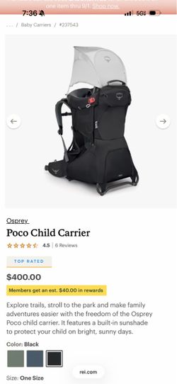 Osprey Poco Child Carrier for hikes