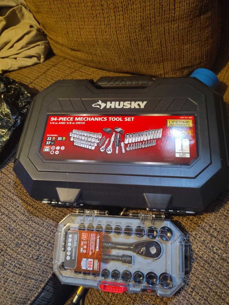 Husky 94piece Socket Set. Plus Husky 26in Socket Set