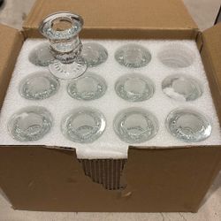 41 Glass Taper Candle Holders  