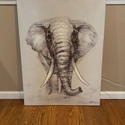 Canvas Elephant Wall Hanging