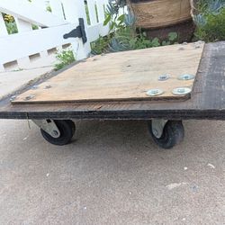 Industrial Heavy Duty Solid Wood Furniture Dolly Utility Warehouse Cart Plant Caddy Caster Wheels