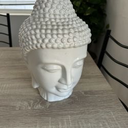 Vintage Ceramic Buddha Statue Head. 11” tall - 7” wide Home Decor Garden Patio Zen