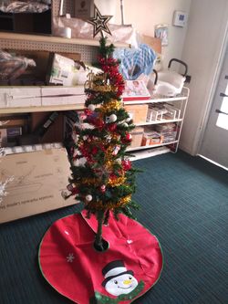 Christmas tree whit ornaments $20