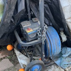 Professional 50ft Drum Drain Cleaner / Sewer Snake with Power Feed