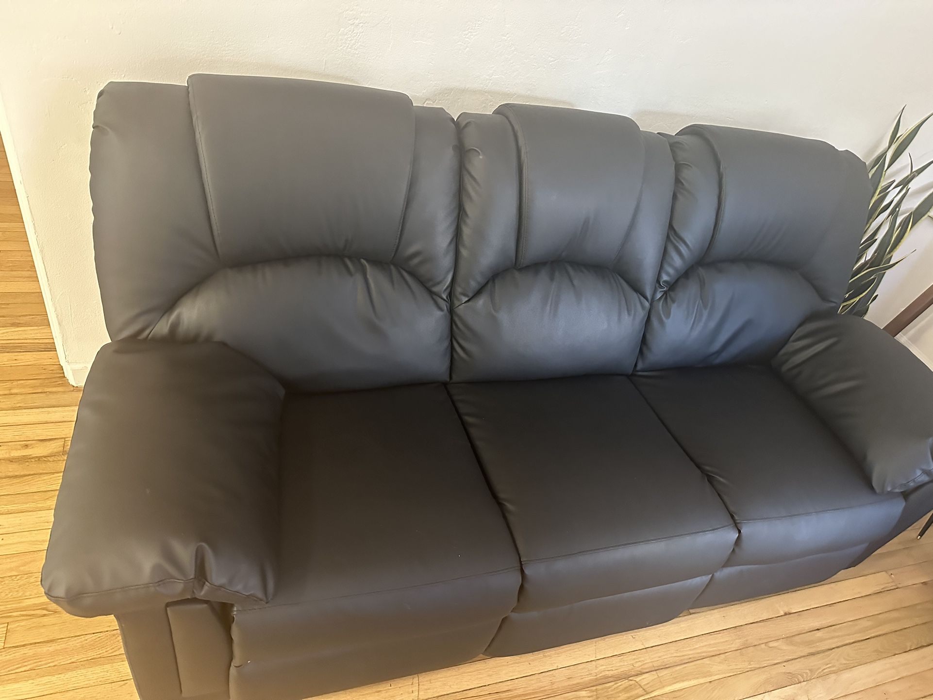 Black Reclining Sofa