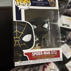 Funko Pop, Spider-Man, Black And Gold Suit