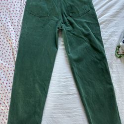 Madewell Baggy Straight Jeans: Garment-Dyed Edition Hemlock Green Women’s Size 26