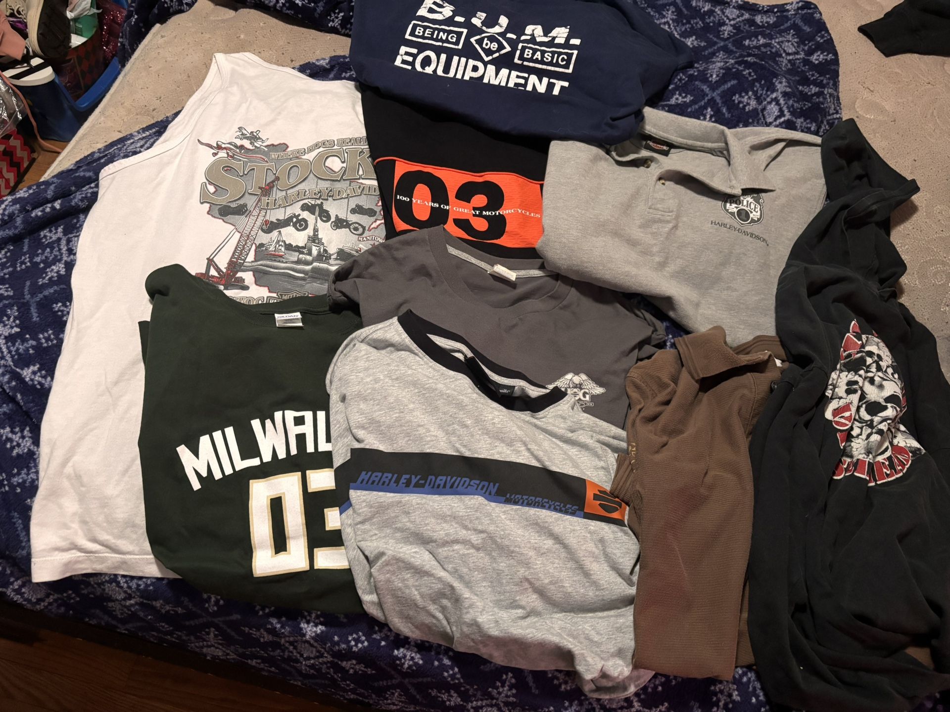 Huge Harley Davidson Shirt Bundle Plus More