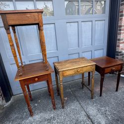 🇺🇸 Antique Early American Side Tables - Priced Individually
