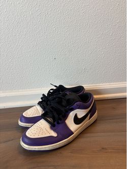 Air Jordan 1 Low Court Purple - Size 10.5 | 553558-500